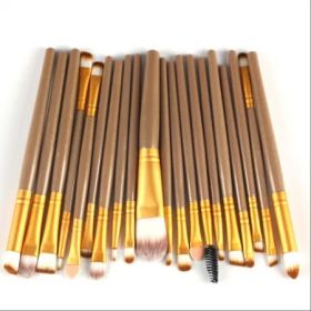 20Pcs Makeup Brushes Set Cosmetics Brown Gold