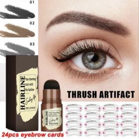 Eyebrow Stamp Stencil Kit. Dark Gray