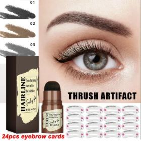 Eyebrow Stamp Stencil Kit Dark Brown.