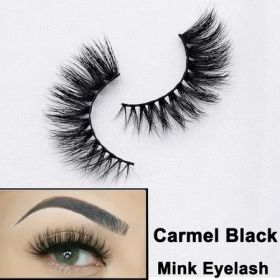 2022 3D  Fake Mink Lash Makeup Tools extension Carmel Black