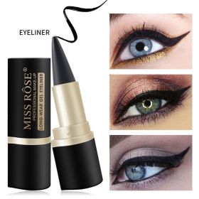 Waterproof Quick-drying Eyeliner Matte Eyeliner Single Head Black Solid Rich Eyeliner