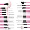 32pcs pink makeup brushes set