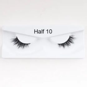 1Pair Mink Half Lashes Half 10