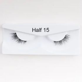 1Pair Mink Half Lashes Half 15