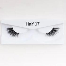 1Pair Mink Half Lashes Soft Thick Eye End Lengthening Faux Eyelashes Natural Long Handmade Eyelash Cross Curl 3D Lash For Makeup