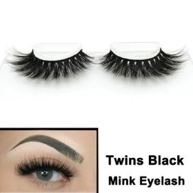 2022 3D  Fake Mink Lash Makeup Tools extension Twins Black