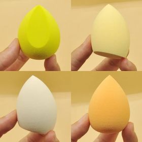 Different Sizes Makeup Sponge Dry & Wet Use Cosmetic Puff Sponge Yellow