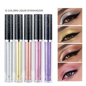 12-Colour Diamond Liquid Psychedelic Pearl Shimmering Sleeper Tear Eyeshadow (Color: 2)