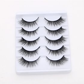 20/10/5 Paar Valse Mink Wimpers Natuurlijke Piekerige Lange Valse Wimpers Handgemaakte Gevleugelde Dikke Lash Voor Wimper Extension Make gereedschap (Color: 5Pairs)