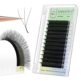 ANNAFRIS 4D YY Shape Eyelash Extension Makeup Mesh Net Cross 2D Y Shape Premade Fans Lash Extension Hand Woven Natural Soft Light Mink False Lashes (Curl: C, Length: 8-15mm Mix)