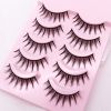 5Pairs Soft Fake Eyelashes Handmade Thick Wispy 3D Faux Mink Eyelash Natural Long Lashes Winged Lash Wholesale Eyelash Extension